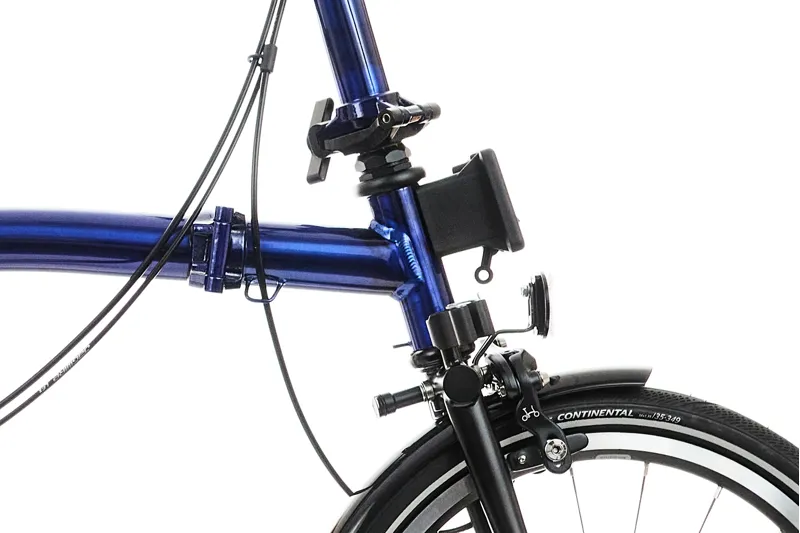Brompton P Line Urban Folding Bike 2024 in Bolt Blue Lacquer-6